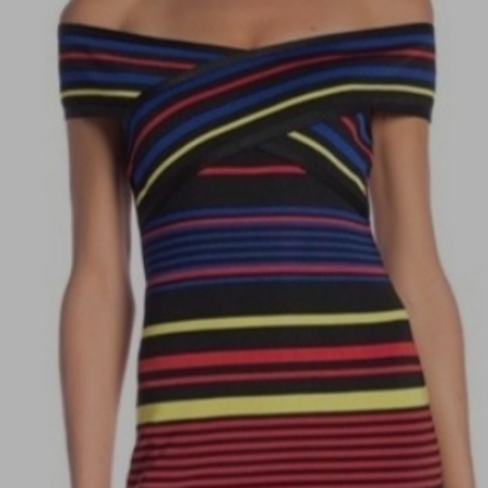 Wow Couture Striped Bodycon Dress - Picture 6 of 9
